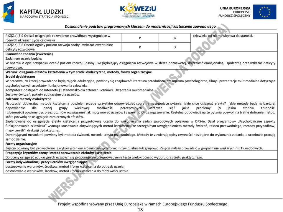 uwzględniający osiągnięcia rozwojowe w sferze poznawczej, dojrzałość emocjonalną i społeczną oraz wskazać deficyty rozwojowe.