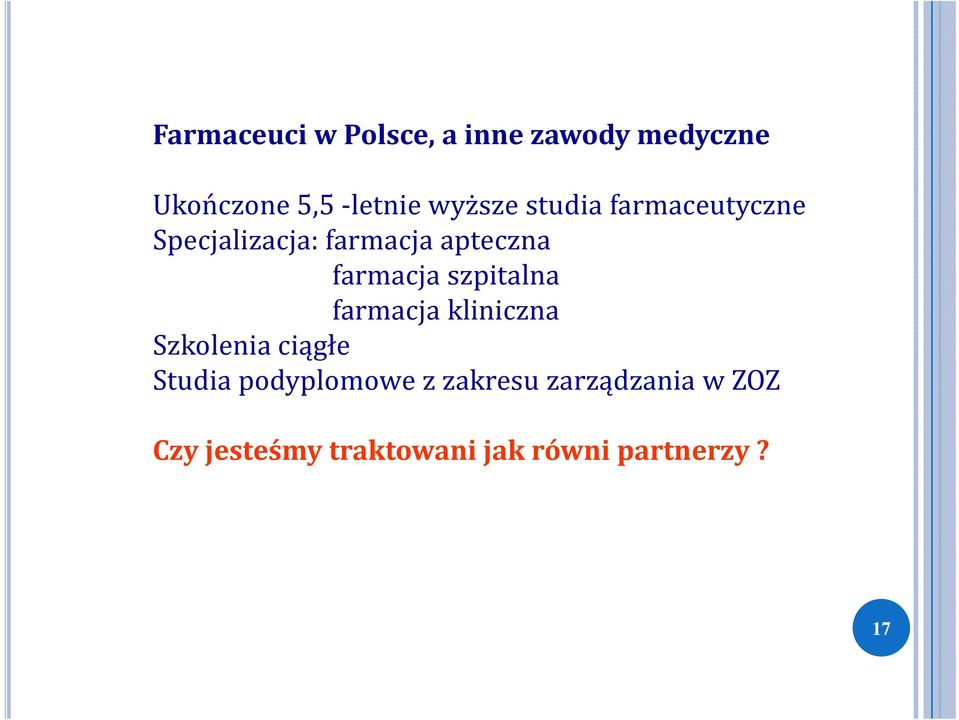 farmacja szpitalna farmacja kliniczna Szkolenia ciągłe Studia