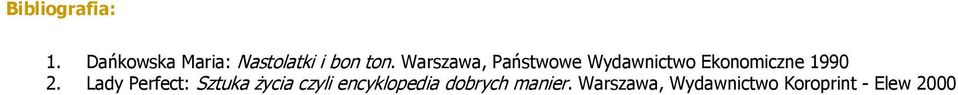 Warszawa, Państwowe Wydawnictwo Ekonomiczne 1990 2.