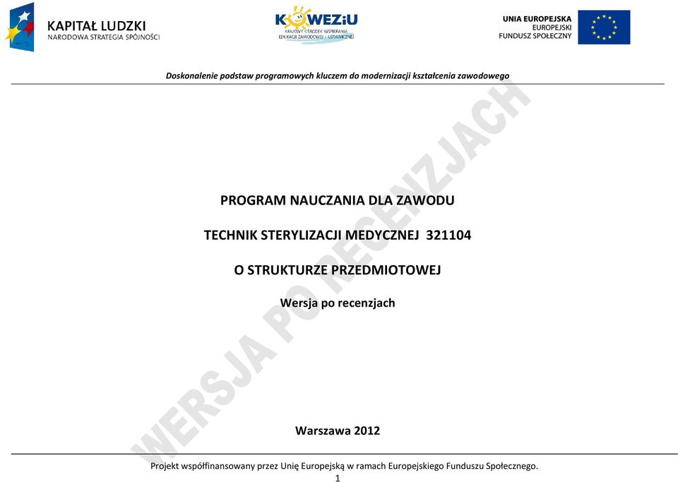 recenzjach Warszawa 2012 rojekt współfinansowany