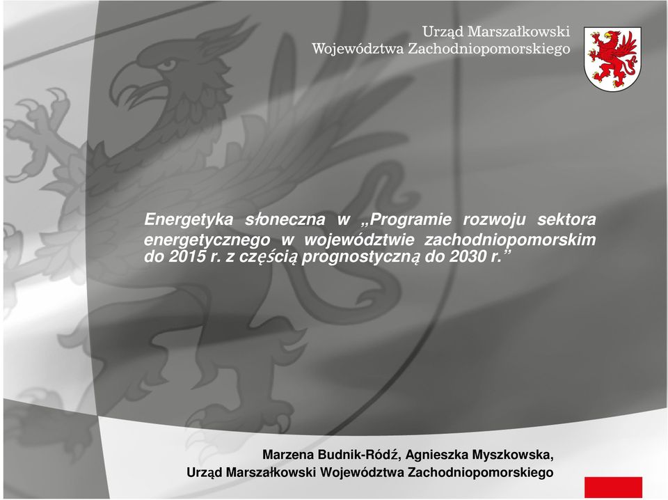 z częścią prognostyczną do 2030 r.