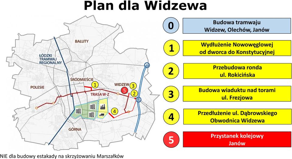 do Konstytucyjnej Przebudowa ronda ul. Rokicińska Budowa wiaduktu nad torami ul.