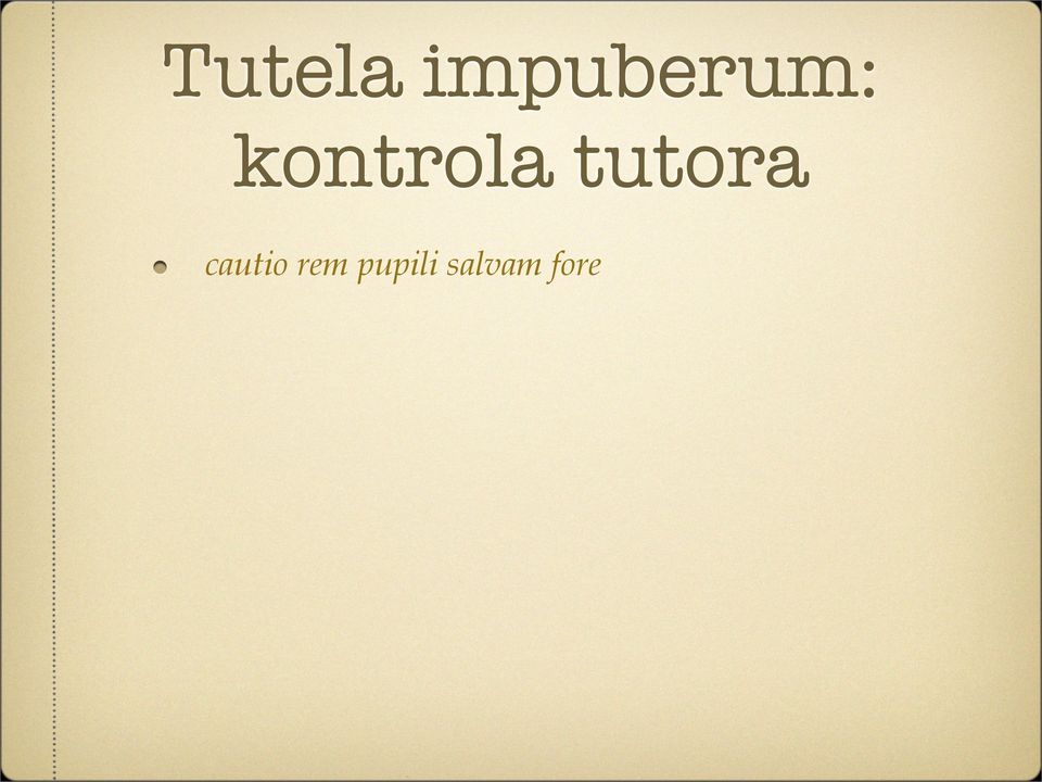 kontrola tutora