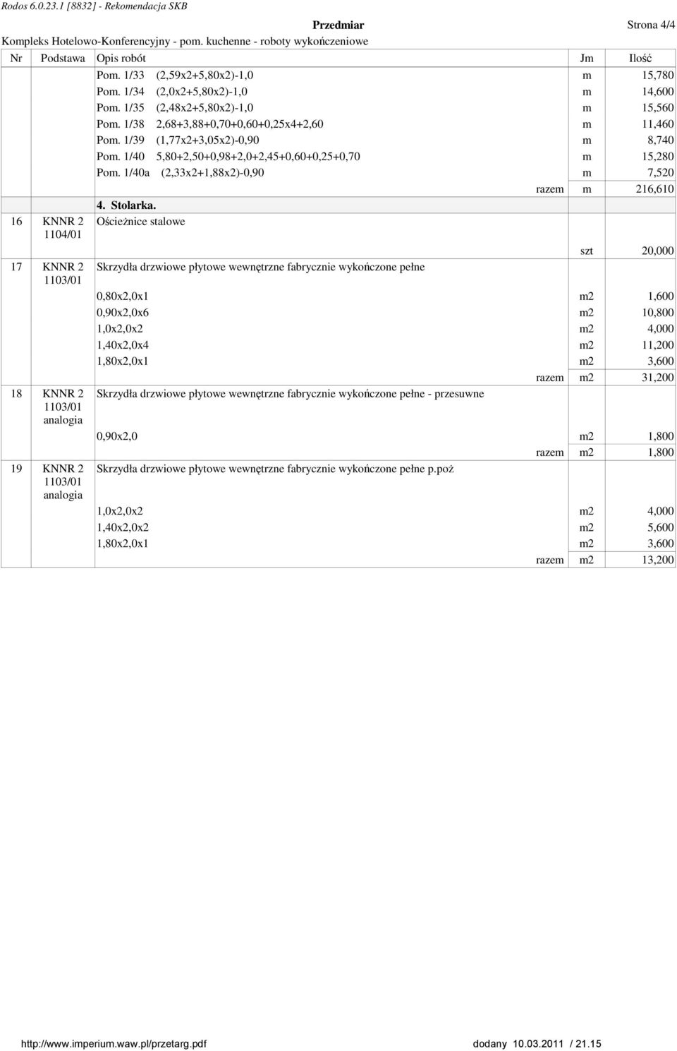 1/34 (2,0x2+5,80x2)-1,0 m 14,600 Pom. 1/35 (2,48x2+5,80x2)-1,0 m 15,560 Pom. 1/38 2,68+3,88+0,70+0,60+0,25x4+2,60 m 11,460 Pom. 1/39 (1,77x2+3,05x2)-0,90 m 8,740 Pom.