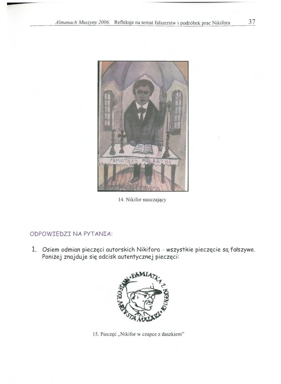 Nikifor nauczający ODPOWIEDZI NA PYTANIA: 1.