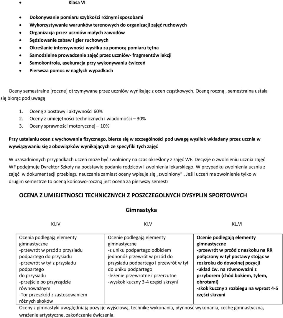 wypadkach Oceny semestralne [roczne] otrzymywane przez uczniów wynikając z ocen cząstkowych. Ocenę roczną, semestralna ustala się biorąc pod uwagę 1. Ocenę z postawy i aktywności 60% 2.