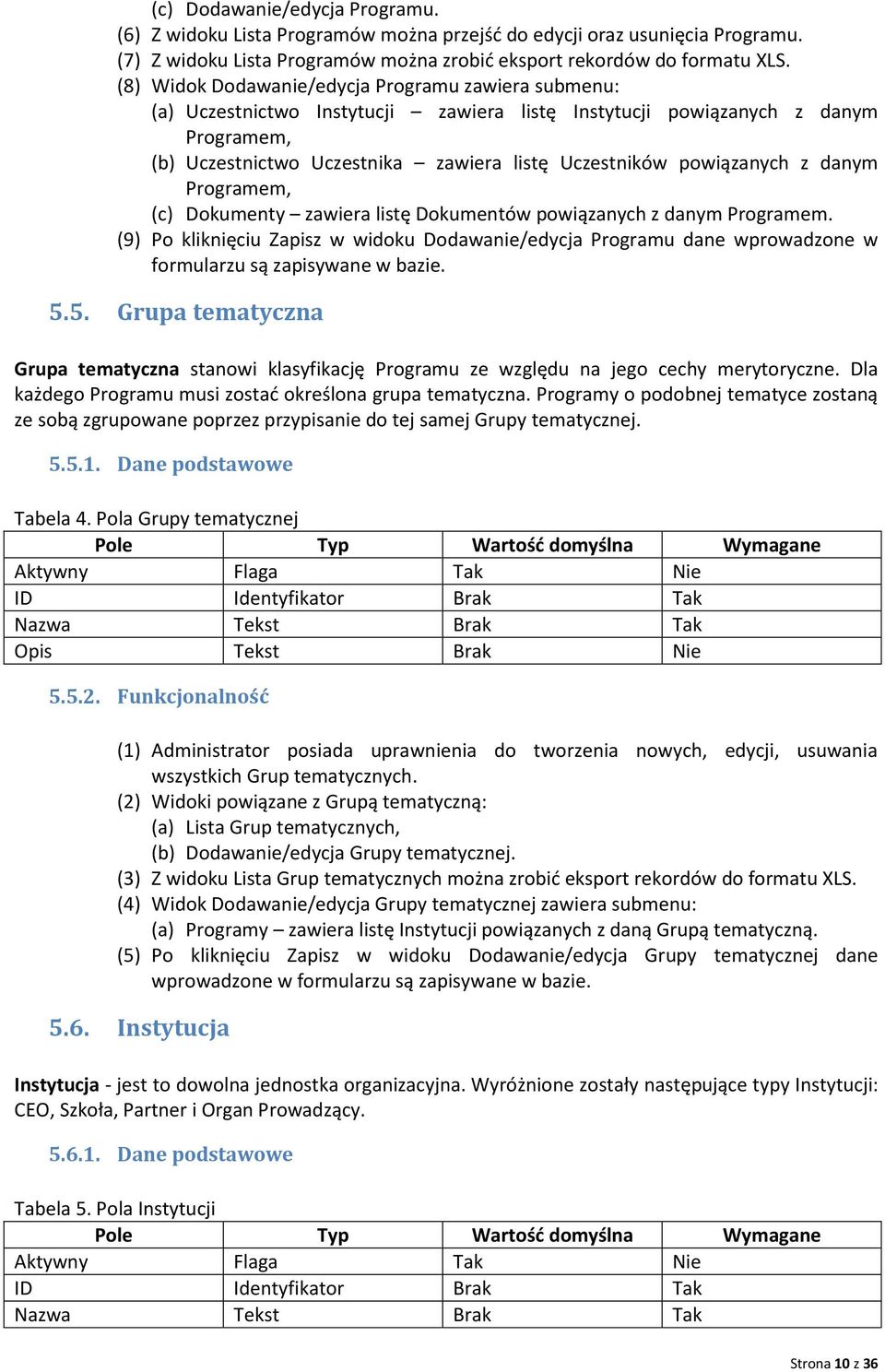 powiązanych z danym Programem, (c) Dokumenty zawiera listę Dokumentów powiązanych z danym Programem.