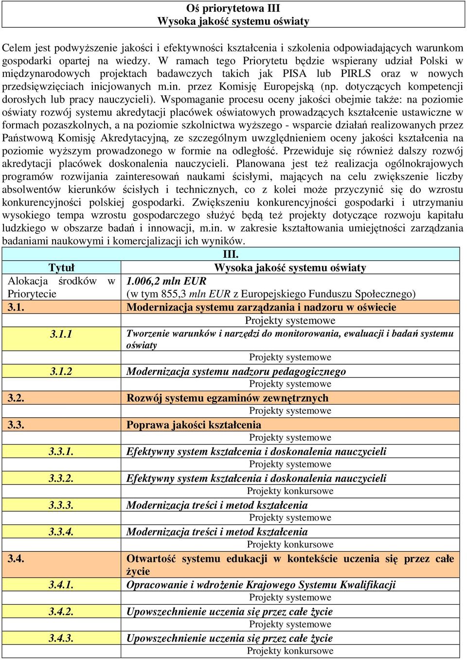 dotyczących kompetencji dorosłych lub pracy nauczycieli).