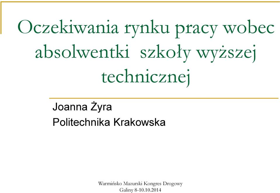 wyższej technicznej