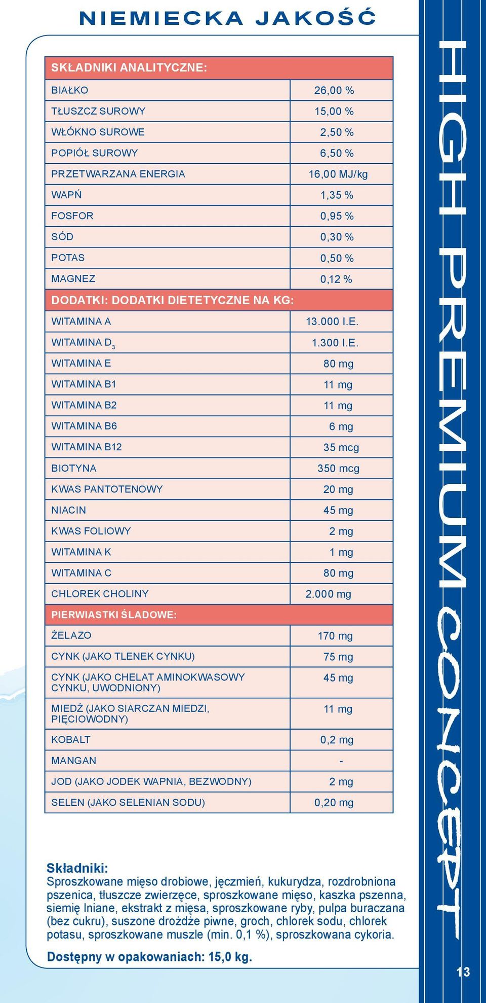 WITAMINA D 3 1.300 I.E.