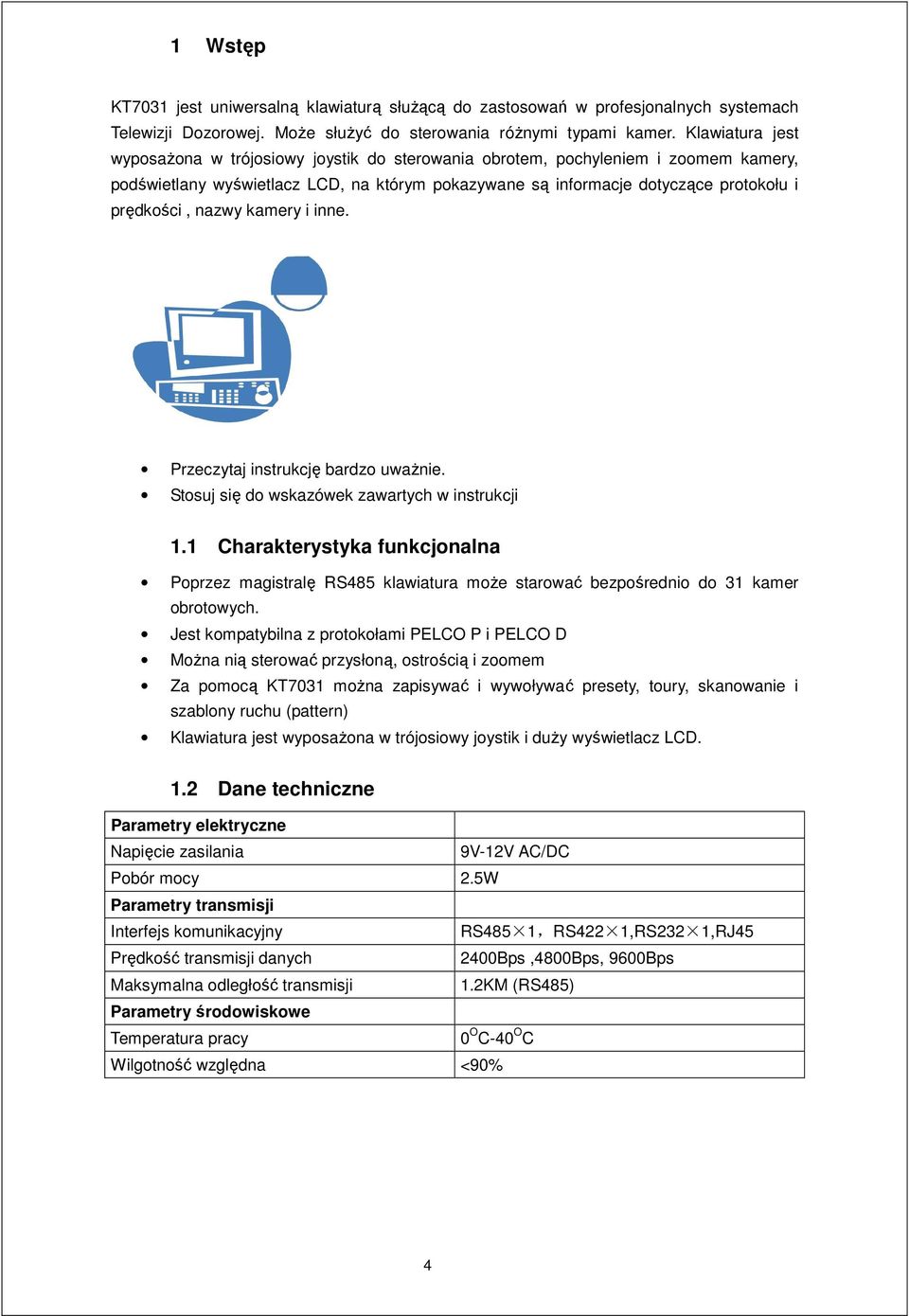 nazwy kamery i inne. Przeczytaj instrukcję bardzo uważnie. Stosuj się do wskazówek zawartych w instrukcji 1.