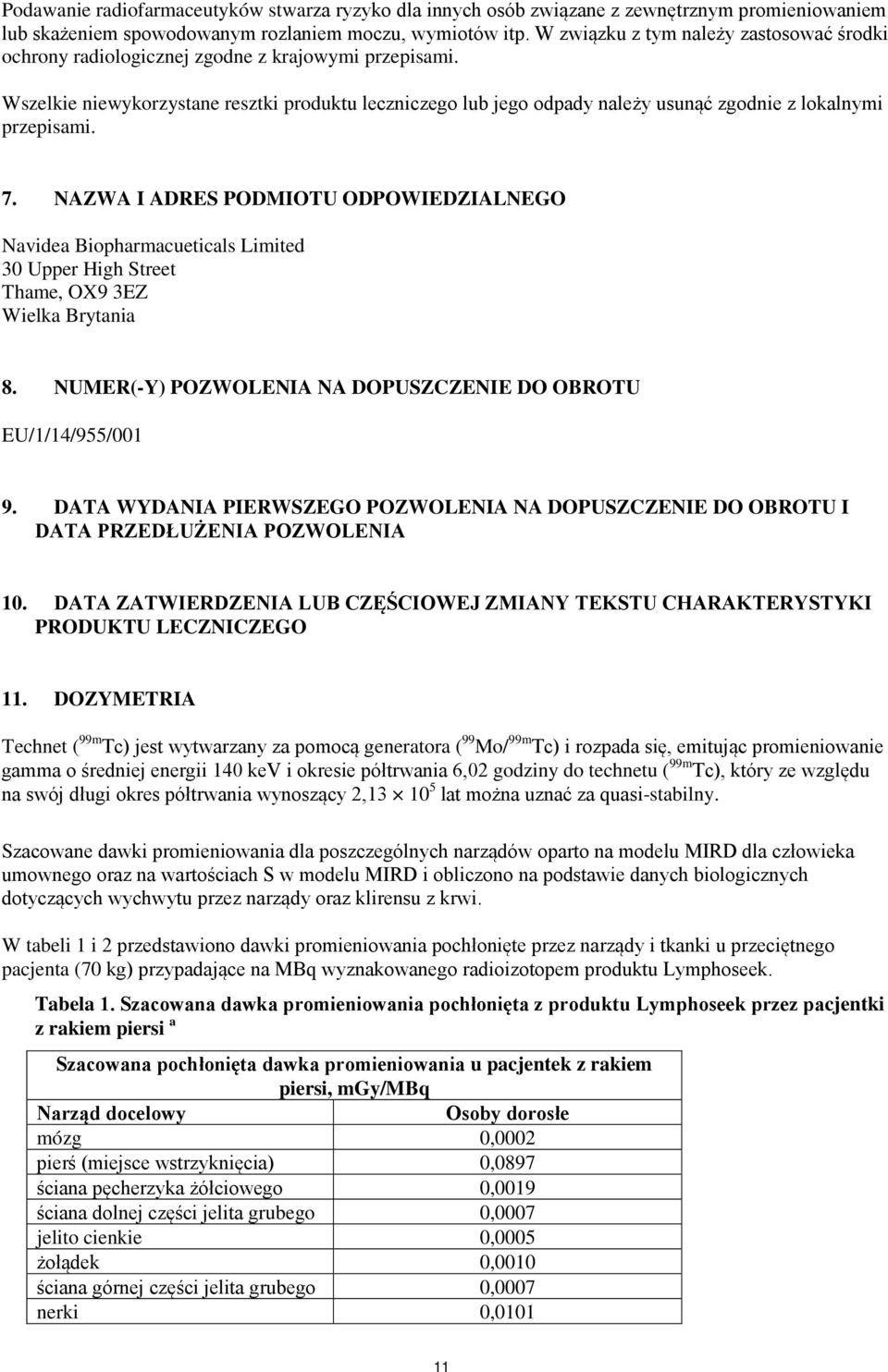 Wszelkie niewykorzystane resztki produktu leczniczego lub jego odpady należy usunąć zgodnie z lokalnymi przepisami. 7.