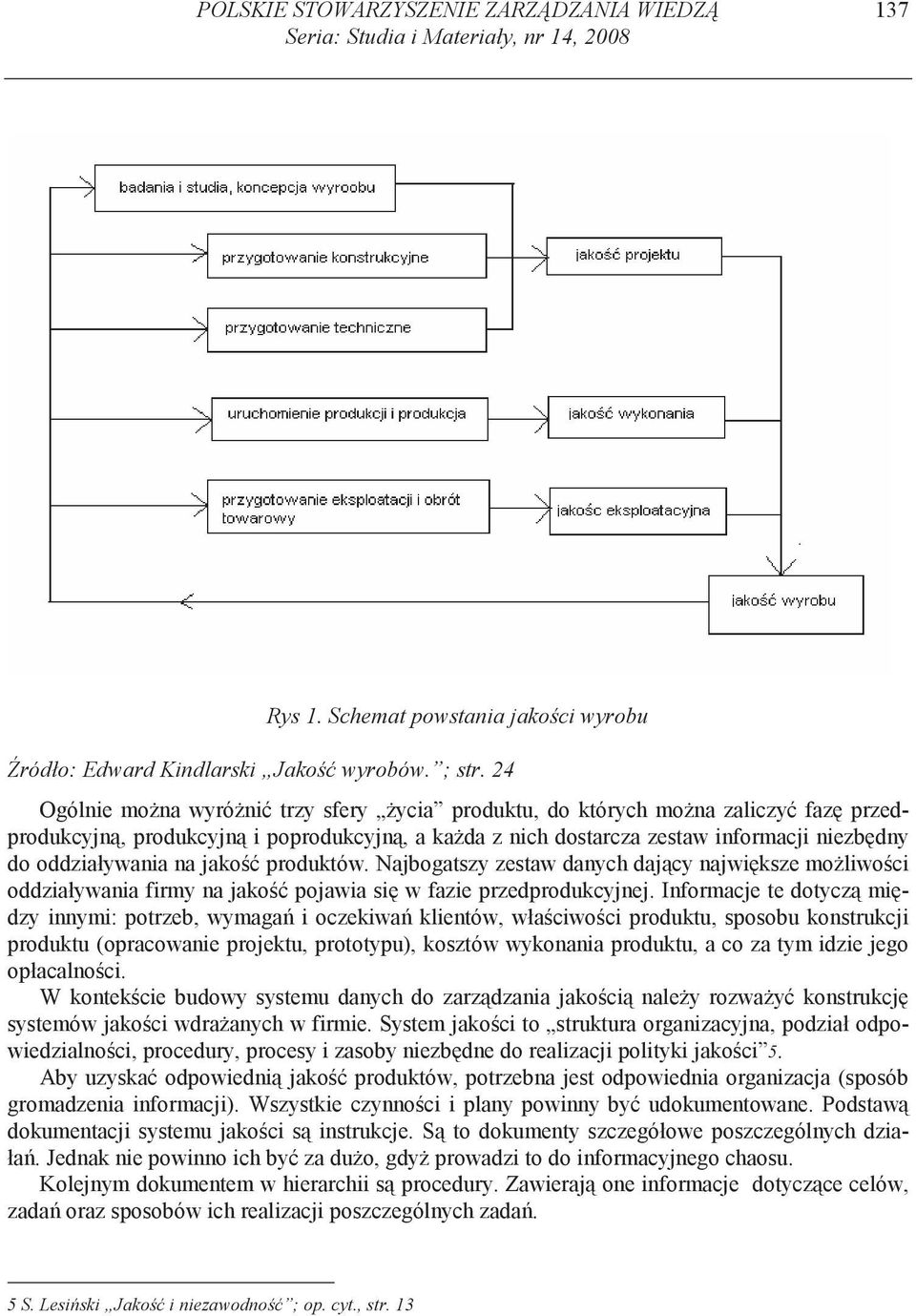 jako produktów. Najbogatszy zestaw danych daj cy najwi ksze mo liwo ci oddziaływania firmy na jako pojawia si w fazie przedprodukcyjnej.