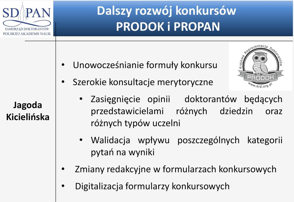 różnych dziedzin oraz różnych typów uczelni Walidacja wpływu poszczególnych kategorii