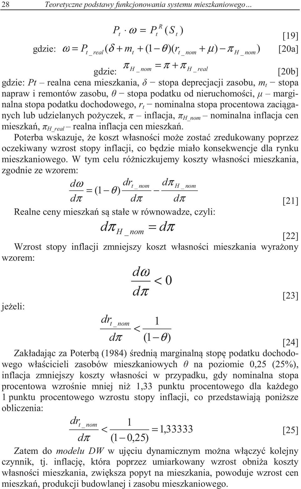 poyczek, inflacja, H_nom nominalna inflacja cen mieszka, H_real realna inflacja cen mieszka.