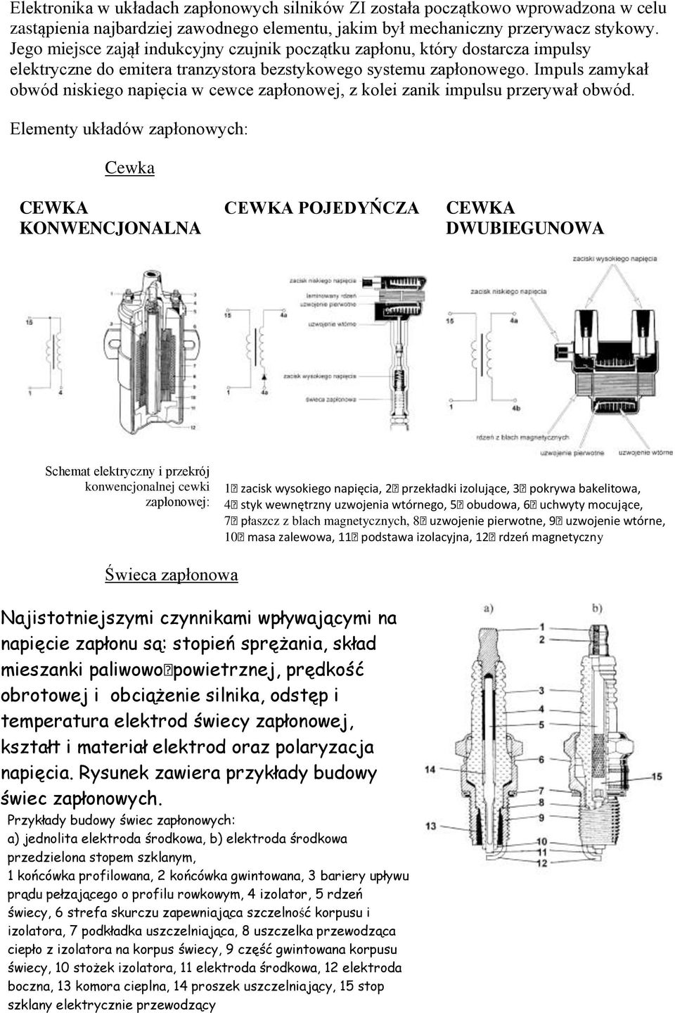 Impuls zamykał obwód niskiego napięcia w cewce zapłonowej, z kolei zanik impulsu przerywał obwód.