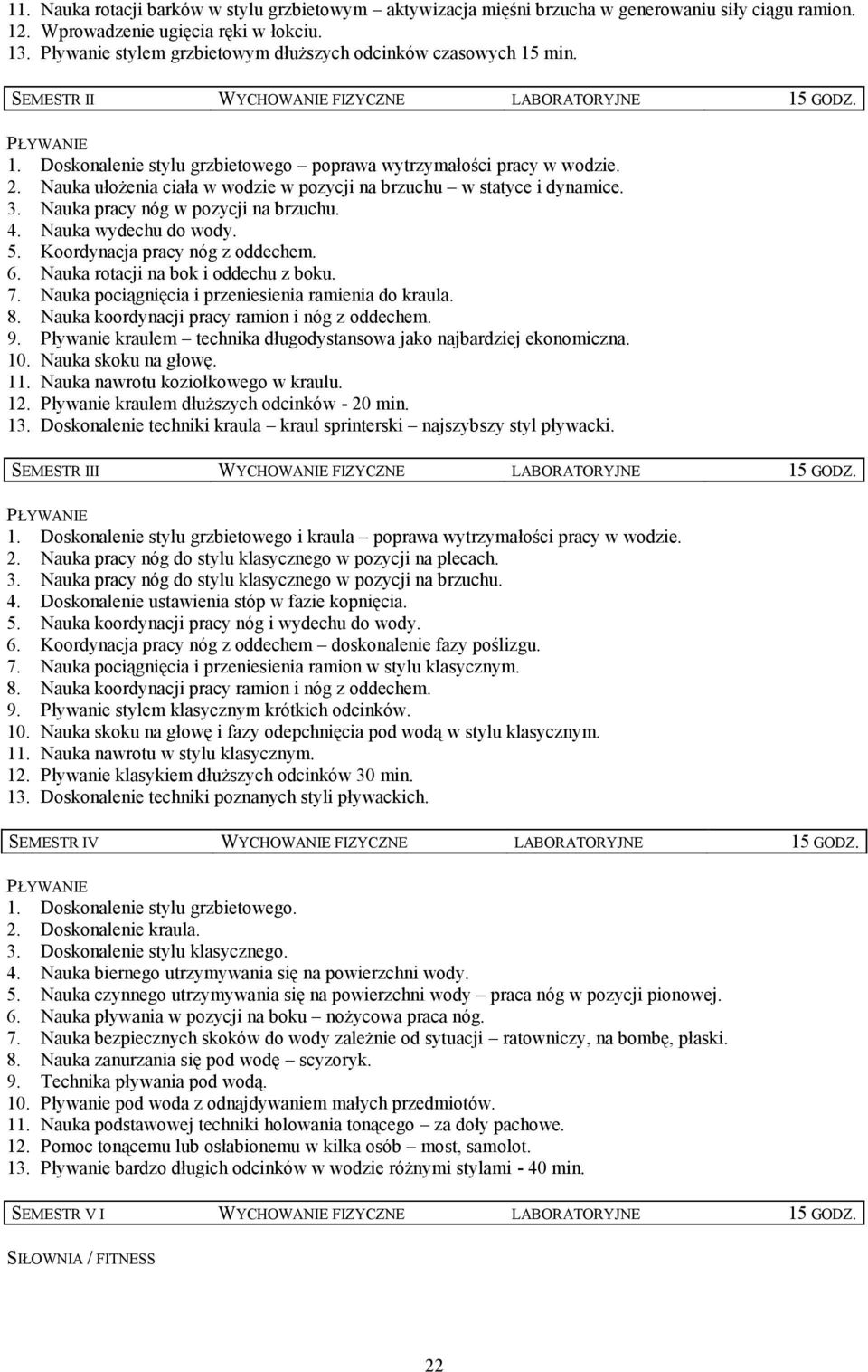 2. Nauka ułożenia ciała w wodzie w pozycji na brzuchu w statyce i dynamice. 3. Nauka pracy nóg w pozycji na brzuchu. 4. Nauka wydechu do wody. 5. Koordynacja pracy nóg z oddechem. 6.