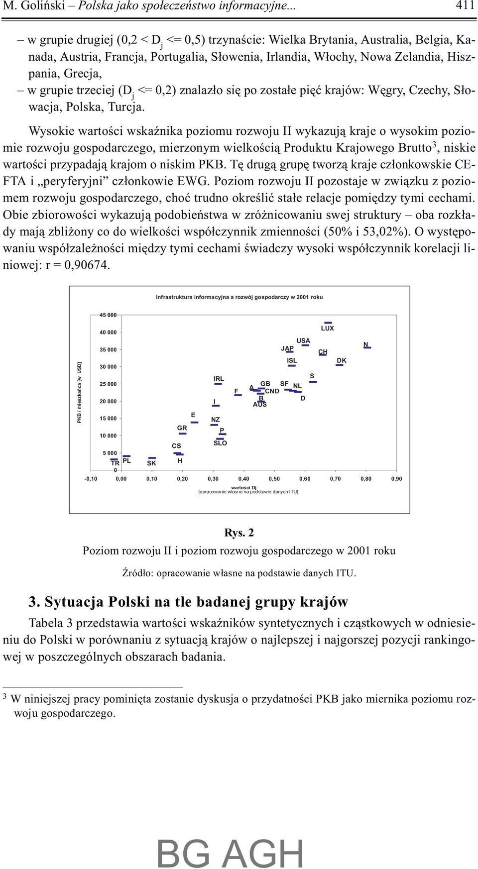 trzeciej (D j <= 0,2) znalaz³o siê po zosta³e piêæ krajów: Wêgry, Czechy, S³owacja, Polska, Turcja.