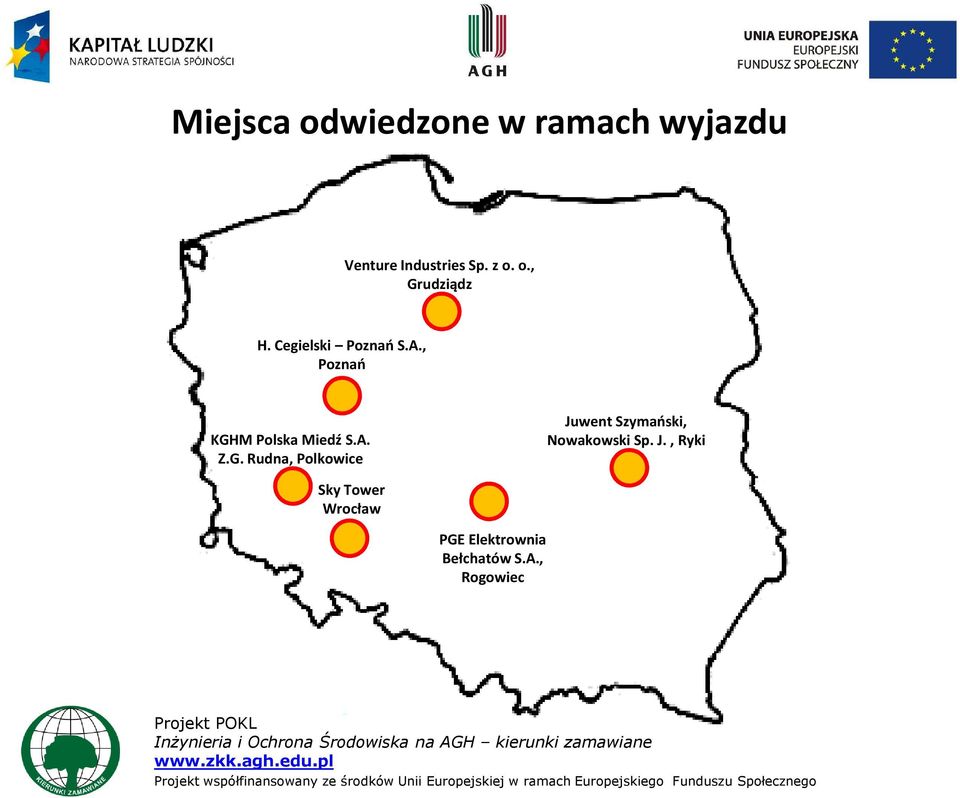 , Poznań KGHM Polska Miedź S.A. Z.G. Rudna, Polkowice JuwentSzymański, Nowakowski Sp.