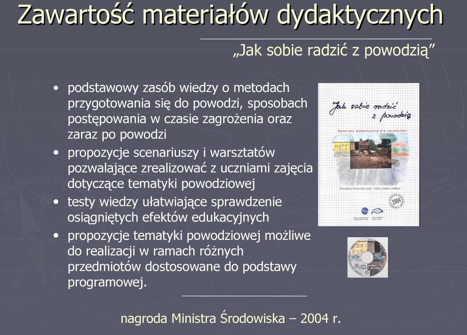 uczniami zajęcia dotyczące tematyki powodziowej testy wiedzy ułatwiające sprawdzenie osiągniętych efektów edukacyjnych propozycje