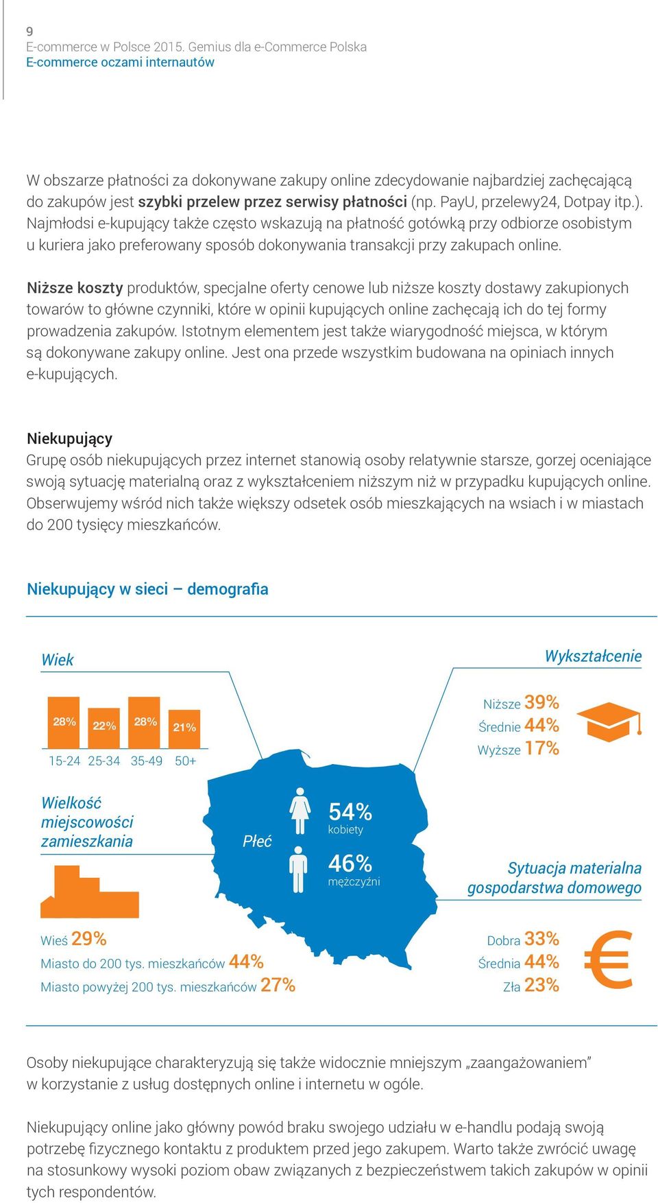 Niższe koszty produktów, specjalne oferty cenowe lub niższe koszty dostawy zakupionych towarów to główne czynniki, które w opinii kupujących online zachęcają ich do tej formy prowadzenia zakupów.