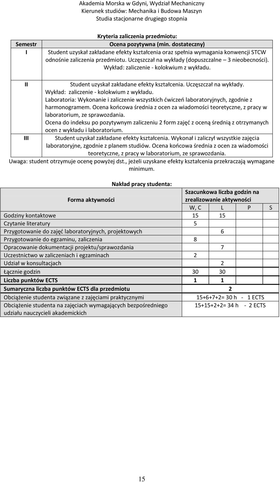 Wykład: zaliczenie - kolokwium z wykładu. Laboratoria: Wykonanie i zaliczenie wszystkich ćwiczeń laboratoryjnych, zgodnie z harmonogramem.