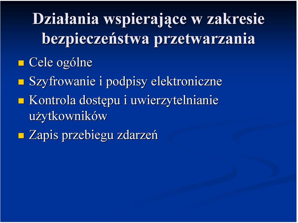 Szyfrowanie i podpisy elektroniczne Kontrola