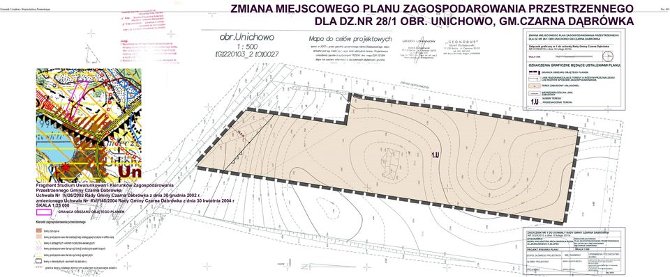 CZARNA DABRÓWKA Załącznik graficzny nr 1 do uchwały Rady Gminy Czarna Dąbrówka NR IV/29/2015 z dnia 19 lutego 2015r.