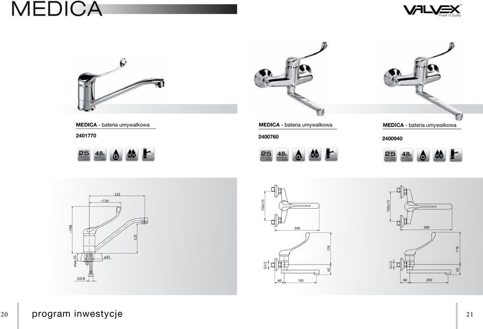 umywalkowa 2400940 235 ~134 150±15 150±15 ~198 240