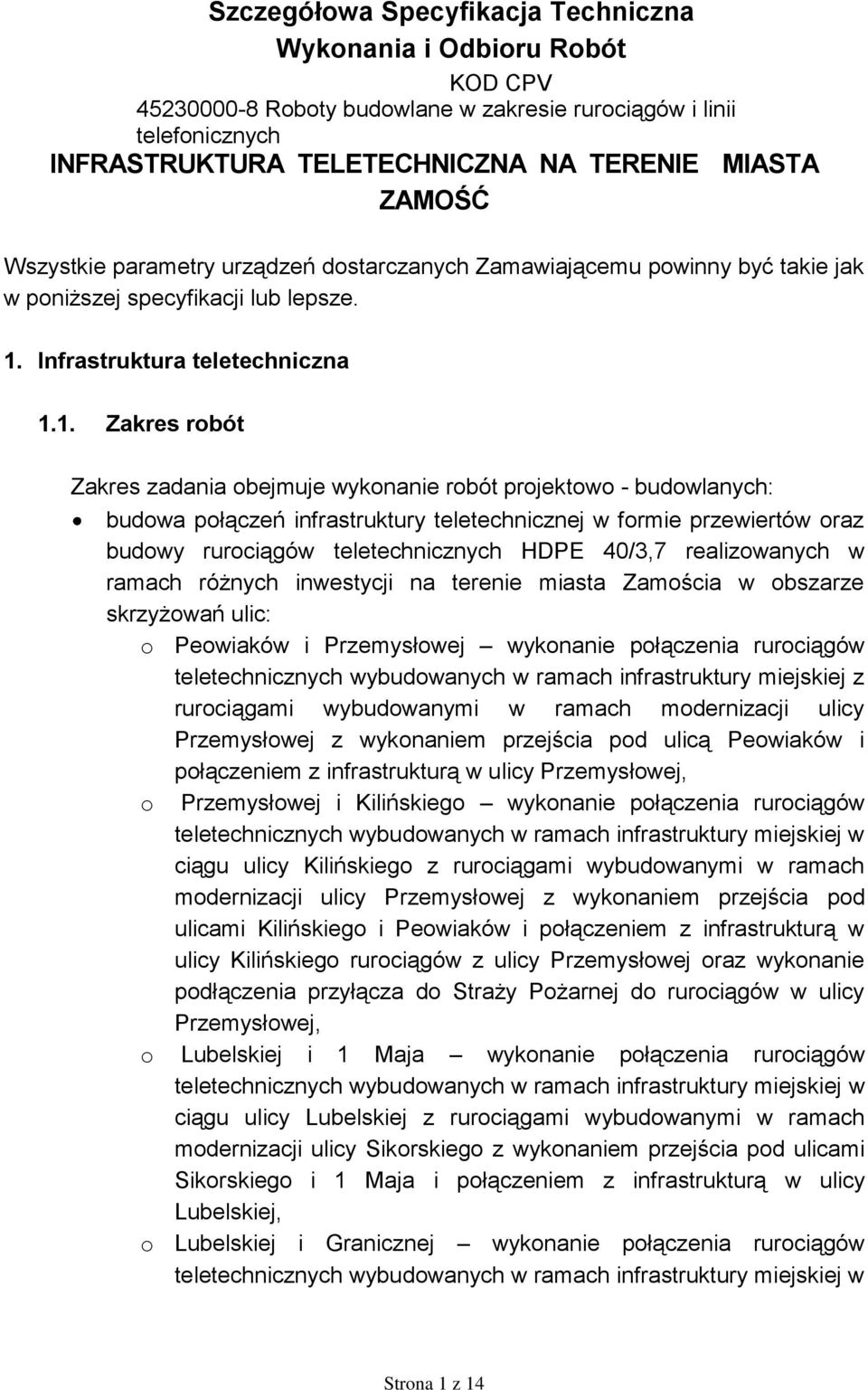 Infrastruktura teletechniczna 1.