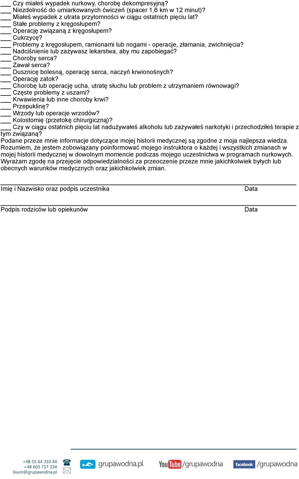 Nadciśnienie lub zażywasz lekarstwa, aby mu zapobiegać? Choroby serca? Zawał serca? Dusznicę bolesną, operację serca, naczyń krwionośnych? Operację zatok?