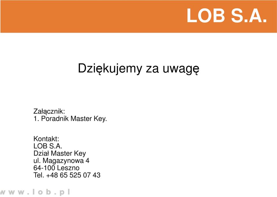 Poradnik Master Key.