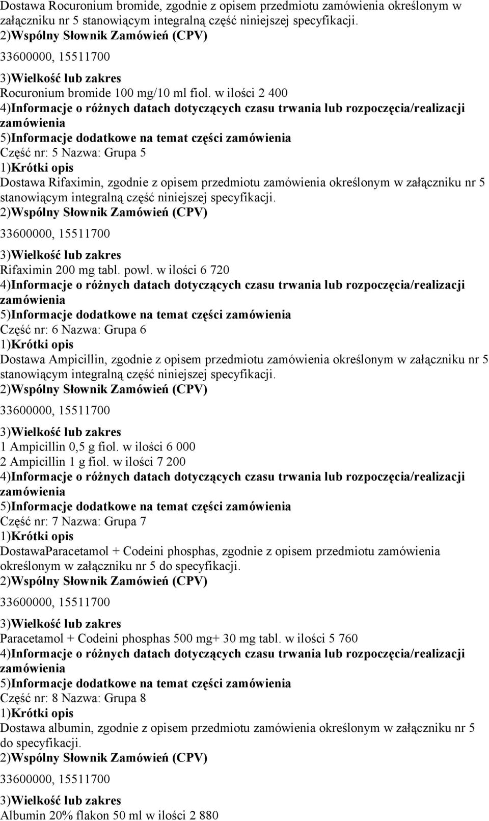 specyfikacji. Rifaximin 200 mg tabl. powl.