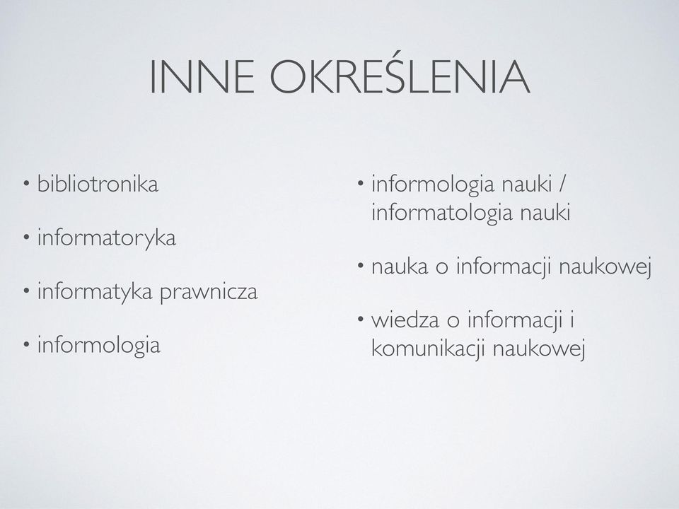 nauki / informatologia nauki nauka o informacji