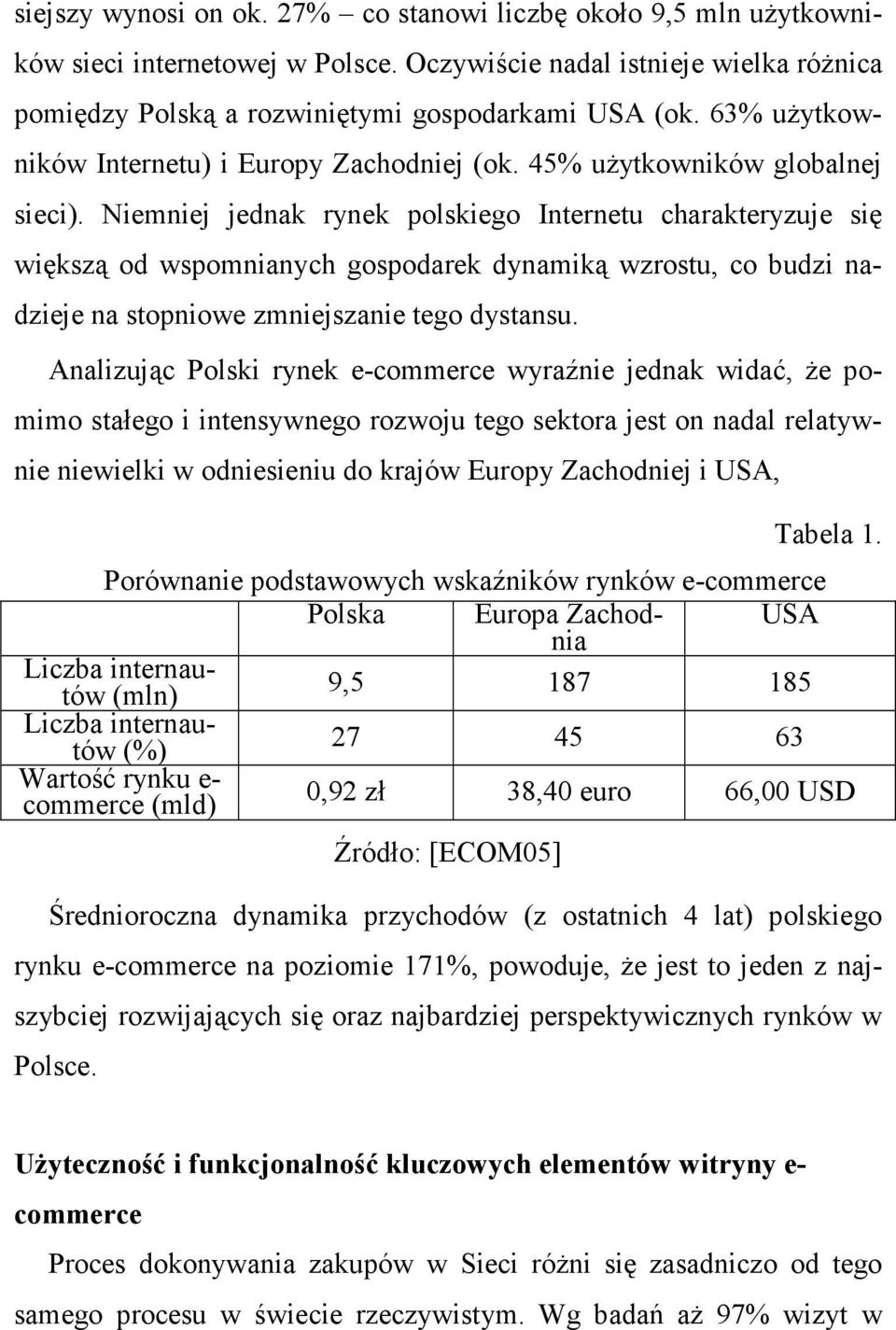 Niemniej jednak rynek polskiego Internetu charakteryzuje się większą od wspomnianych gospodarek dynamiką wzrostu, co budzi nadzieje na stopniowe zmniejszanie tego dystansu.