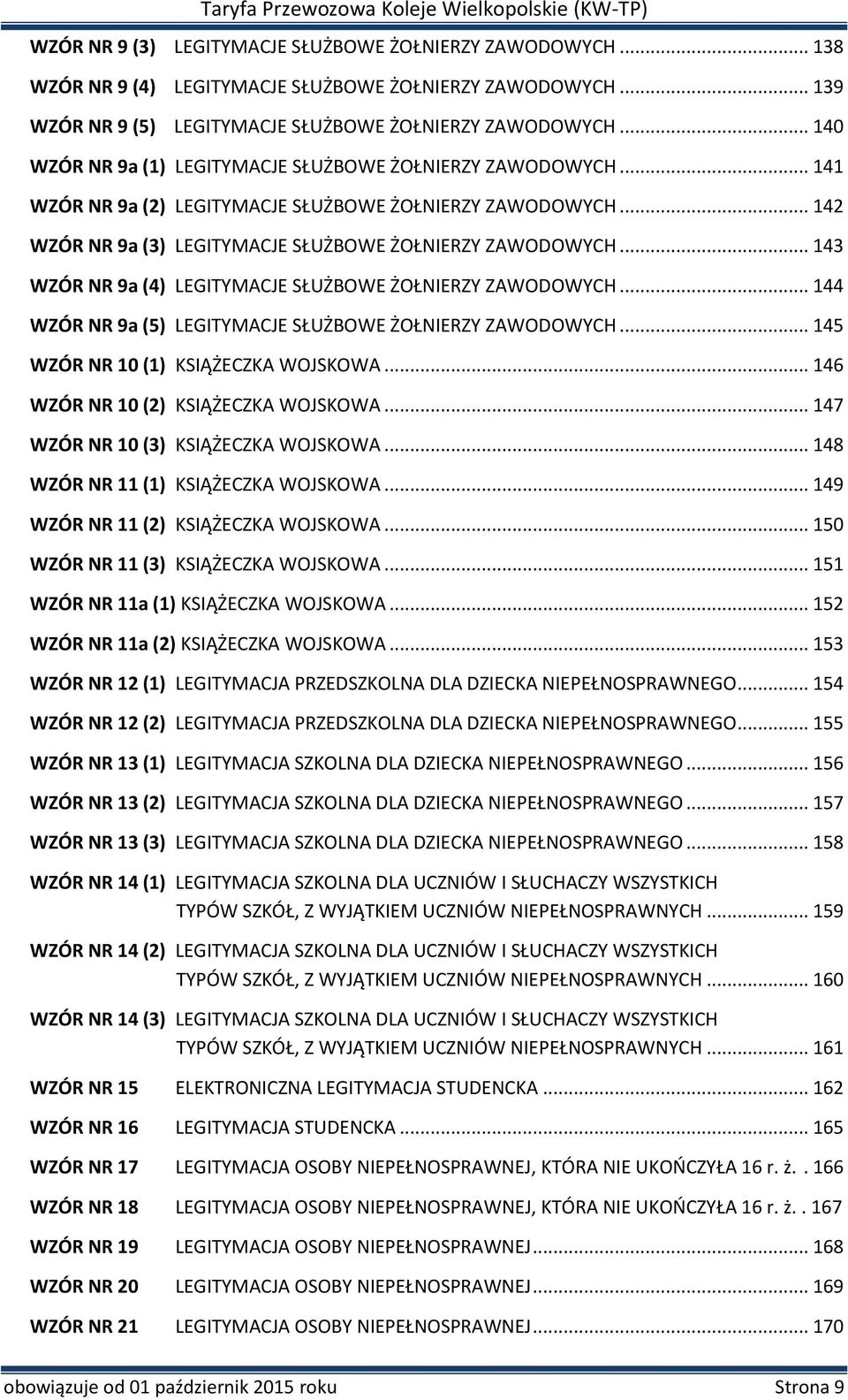 .. 143 WZÓR NR 9a (4) LEGITYMACJE SŁUŻBOWE ŻOŁNIERZY ZAWODOWYCH... 144 WZÓR NR 9a (5) LEGITYMACJE SŁUŻBOWE ŻOŁNIERZY ZAWODOWYCH... 145 WZÓR NR 10 (1) KSIĄŻECZKA WOJSKOWA.