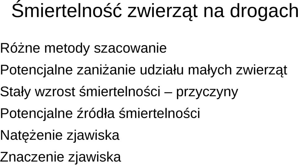 zwierząt Stały wzrost śmiertelności przyczyny