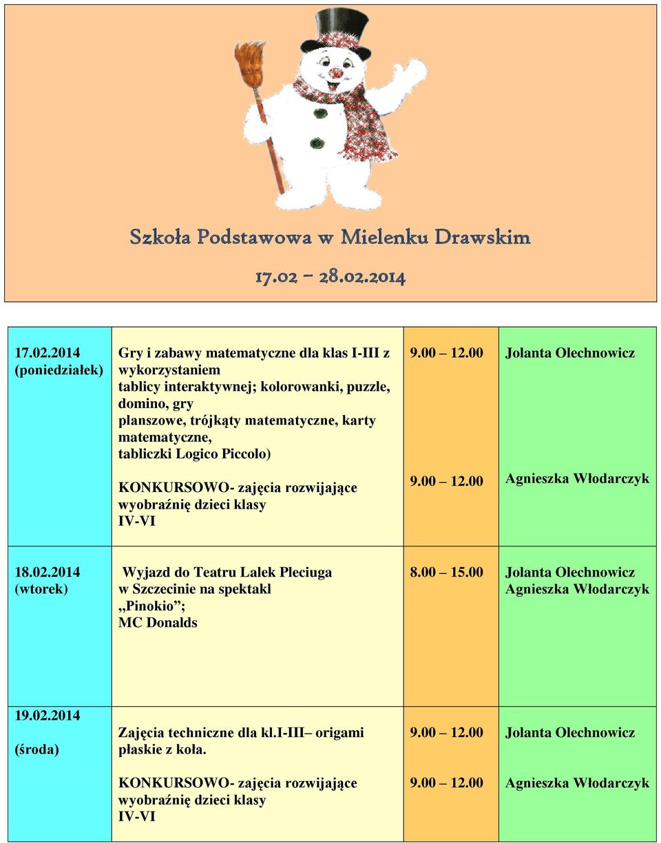 2014 Gry i zabawy matematyczne dla klas I-III z wykorzystaniem tablicy interaktywnej; kolorowanki, puzzle, domino, gry planszowe, trójkąty matematyczne, karty