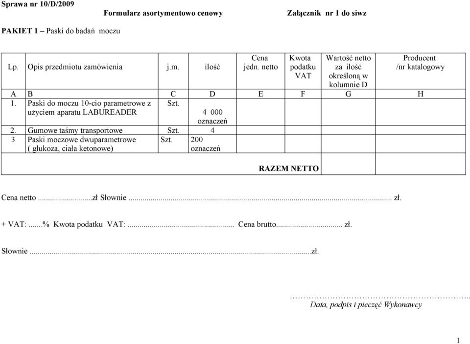 Paski do moczu 10-cio parametrowe z użyciem aparatu LABUREADER 4 000 2.