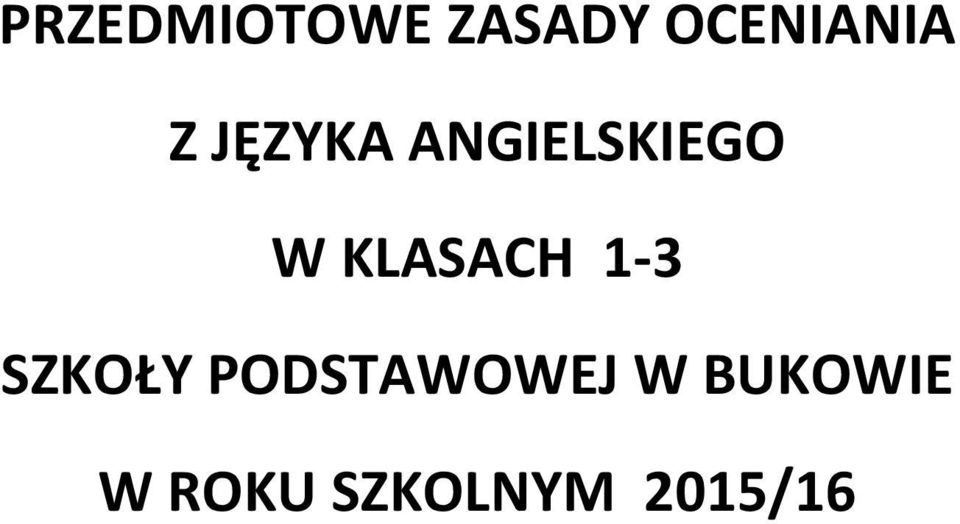 KLASACH 1-3 SZKOŁY