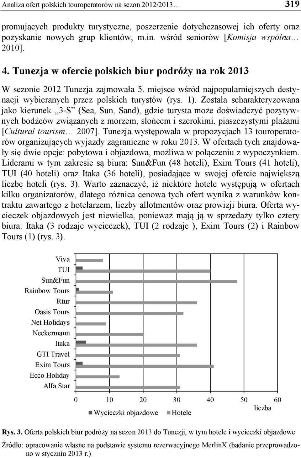 miejsce wśród najpopularniejszych destynacji wybieranych przez polskich turystów (rys. 1).