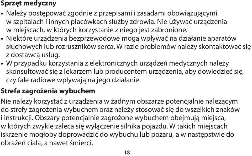 W razie problemów należy skontaktować się z dostawcą usług.