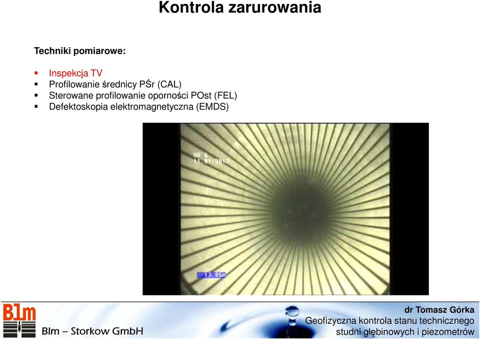 profilowanie oporności POst (FEL) Defektoskopia