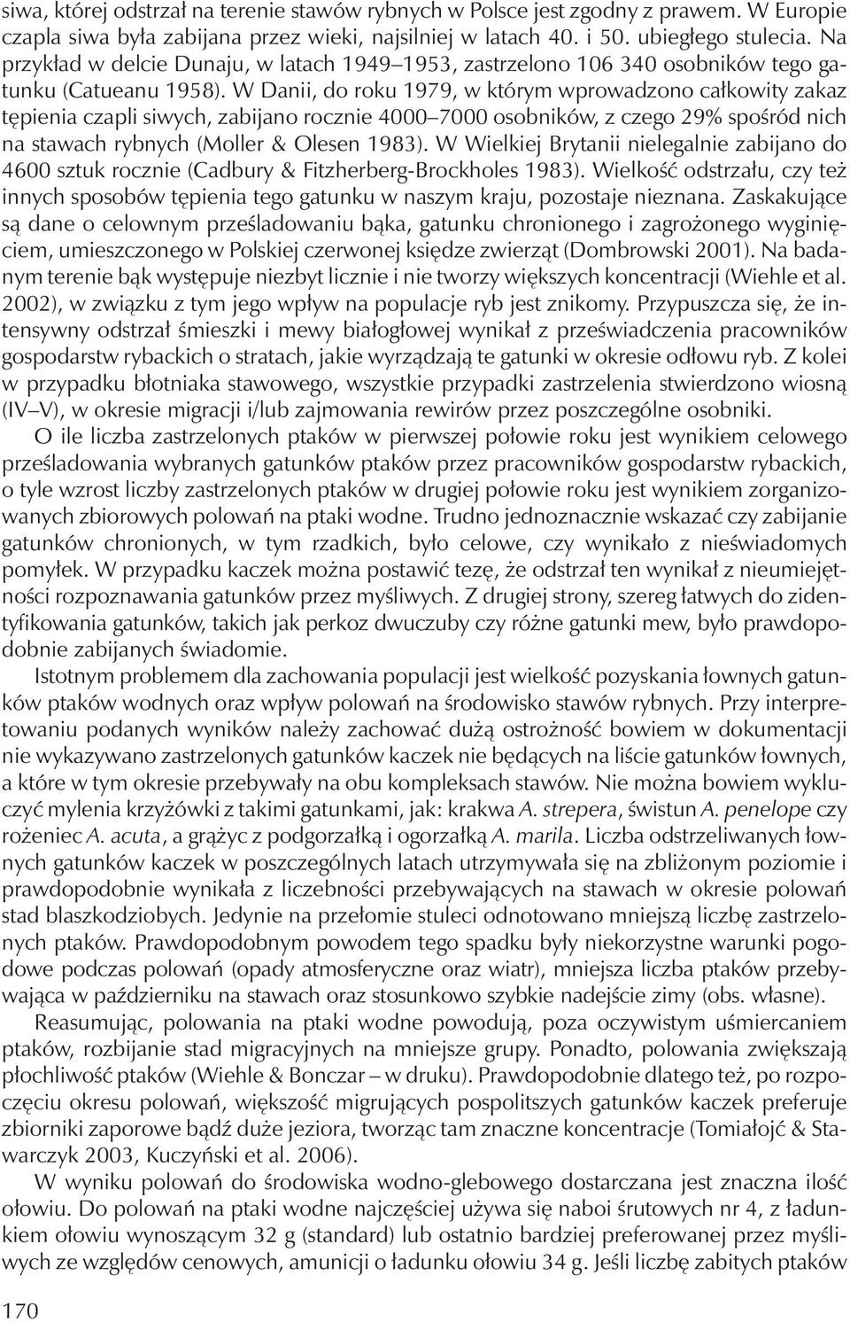 W Danii, do roku 1979, w którym wprowadzono całkowity zakaz tępienia czapli siwych, zabijano rocznie 4000 7000 osobników, z czego 29% spośród nich na stawach rybnych (Moller & Olesen 1983).