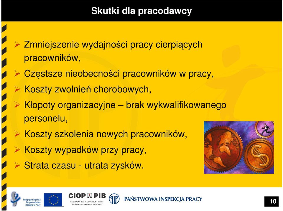 chorobowych, Kłopoty organizacyjne brak wykwalifikowanego personelu, Koszty