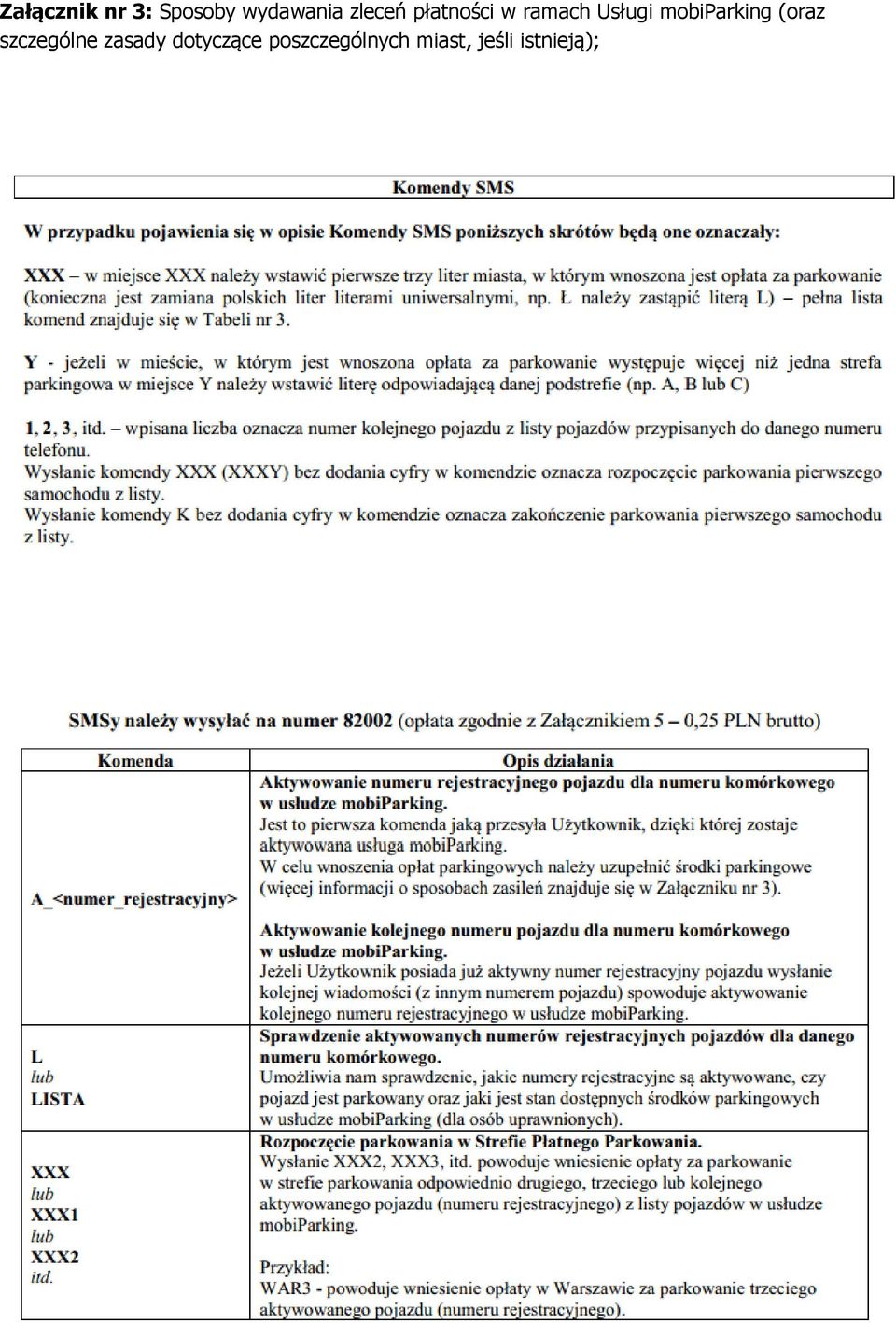 mobiparking (oraz szczególne zasady