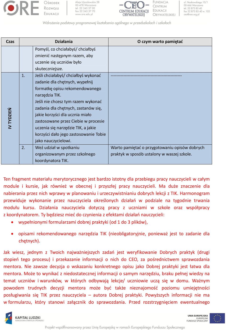 Jeśli nie chcesz tym razem wykonać zadania dla chętnych, zastanów się, jakie korzyści dla ucznia miało zastosowane przez Ciebie w procesie uczenia się narzędzie TIK, a jakie korzyści dało jego