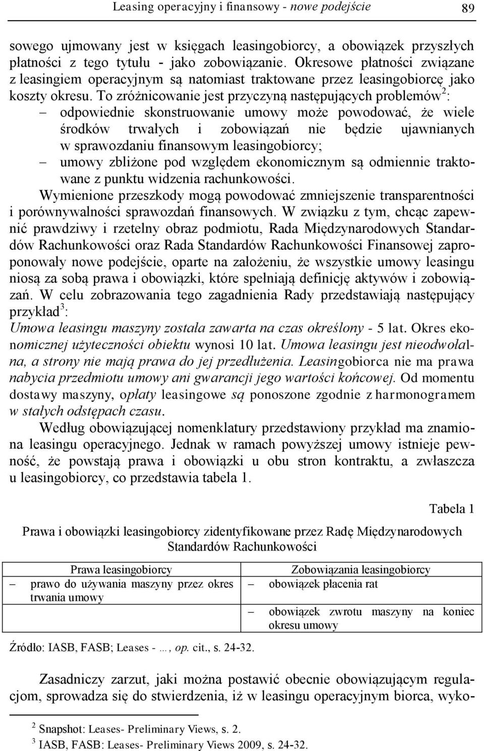 To zróżnicowanie jest przyczyną następujących problemów 2 : odpowiednie skonstruowanie umowy może powodować, że wiele środków trwałych i zobowiązań nie będzie ujawnianych w sprawozdaniu finansowym