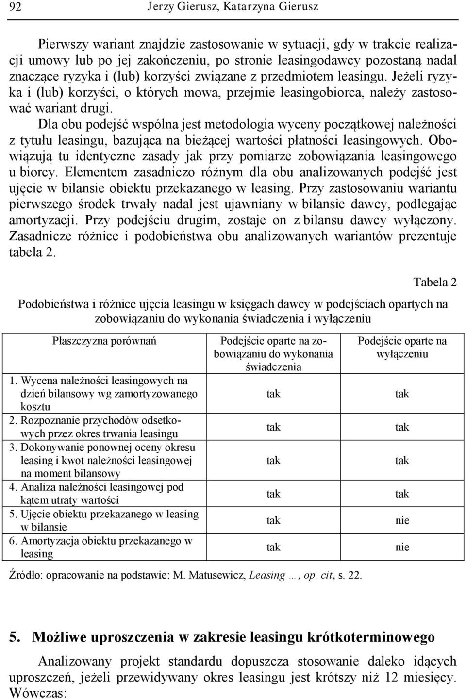 Dla obu podejść wspólna jest metodologia wyceny początkowej należności z tytułu leasingu, bazująca na bieżącej wartości płatności leasingowych.