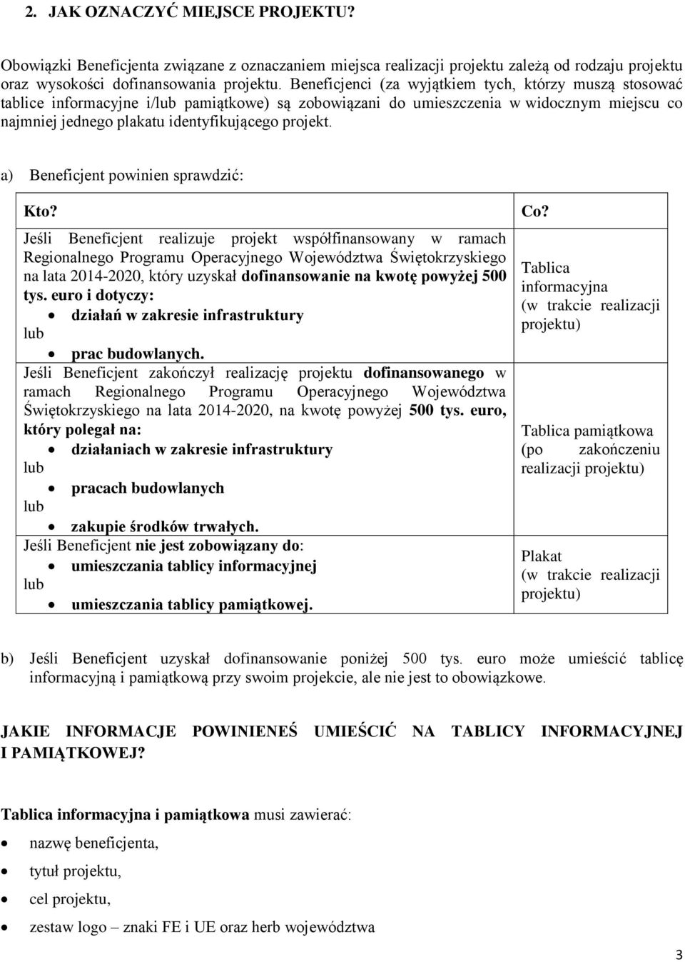 a) Beneficjent powinien sprawdzić: Kto?